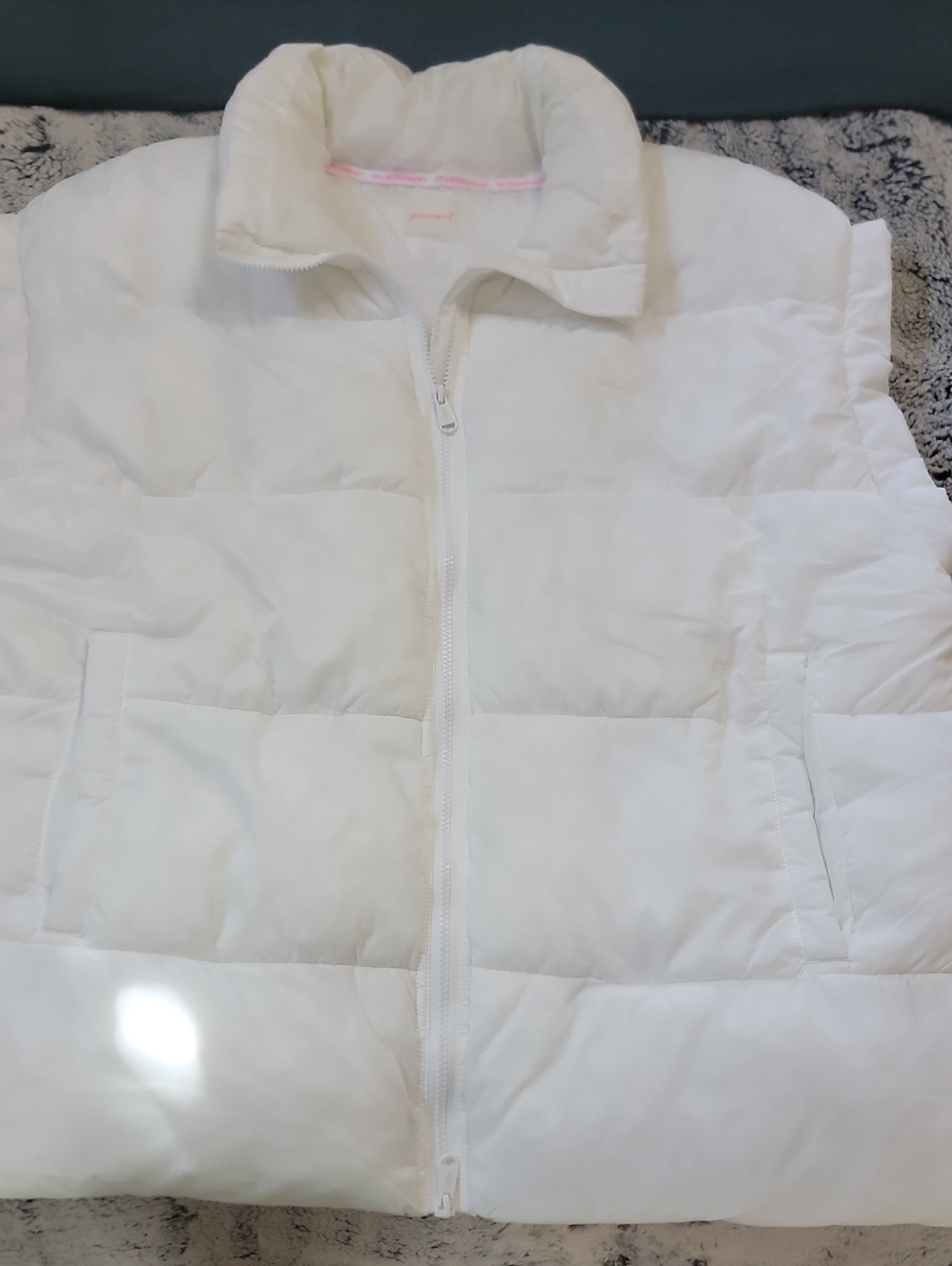 FP Movement Free People In A Bubble White Puffer Vest Oversized XL